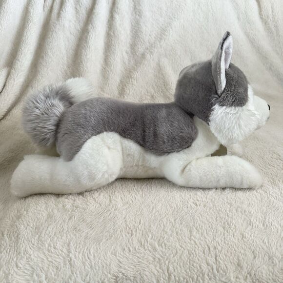 Aurora Miyoni Husky Wolf 16” Laying Dog Realistic Stuffed Animal Toy - Picture 4 of 8